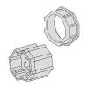 Adapterset voor 8 kant 60 | voor Somfy buismotoren serie 50