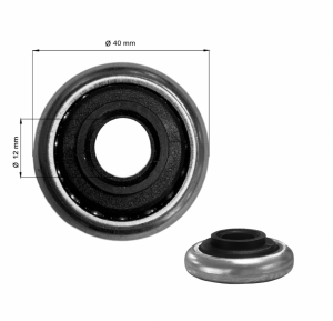 Kogellager 40x12mm met kunststof binnenring