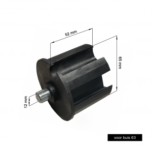 Lagerprop 63 met stift 12MM