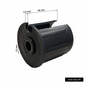 Lagerprop 48 gat 12MM met glijlager