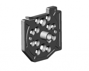 Bevestigingsplaat Screen 75 Met As 12Mm Links