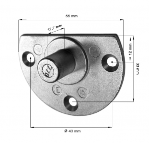 Stalen Bevestigingsplaat Met As Rond 12Mm