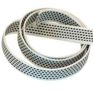 Band zwart/wit 14mm