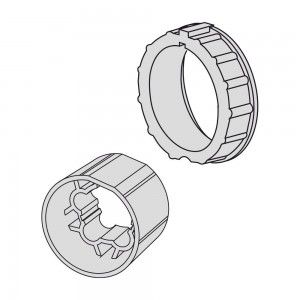 Adapterset ronde buis 63 mm | voor Somfy buismotoren serie 50