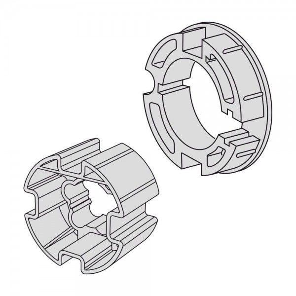 Adapterset ronde buis 78 mm | voor Somfy buismotoren serie 50