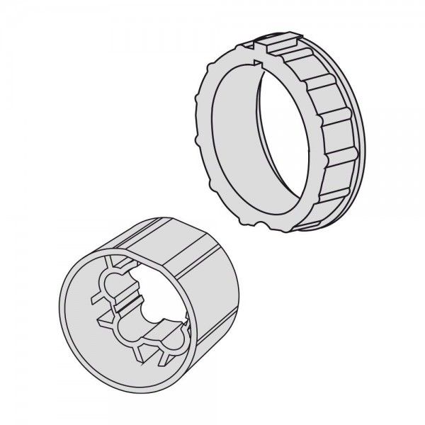 Adapterset ronde buis 63 mm | voor Somfy buismotoren serie 50